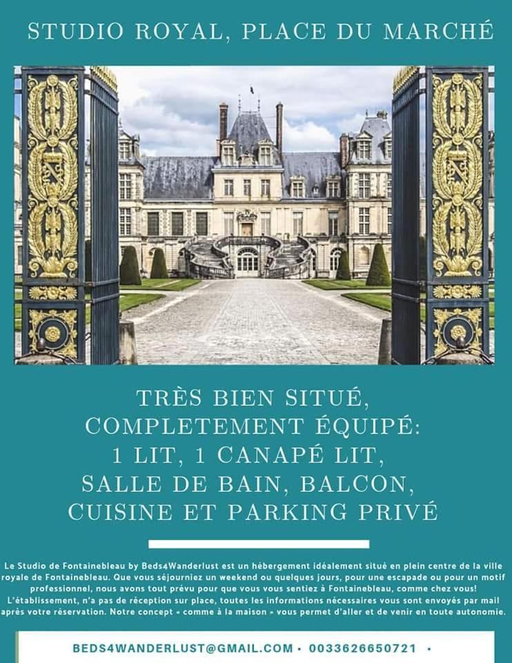 Studio Royal By Beds4Wanderlust - Place Du Marche Avec Parking Prive Fontainebleau Rom bilde